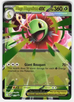 MEGA MEGANIUM EX 034 HOLO PROMO ME: MEGA EVOLUTION PROMO POKEMON NM/M - Image 1