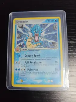 2005 Pokemon Gyarados Deoxys Holo #8/107 RARE TCG WOTC VINTAGE HP Creased - Image 1