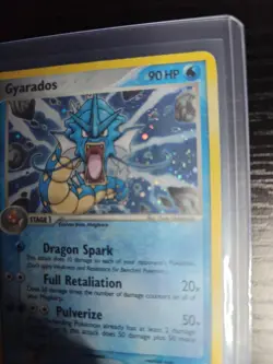 2005 Pokemon Gyarados Deoxys Holo #8/107 RARE TCG WOTC VINTAGE HP Creased - Image 3