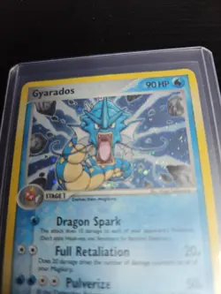 2005 Pokemon Gyarados Deoxys Holo #8/107 RARE TCG WOTC VINTAGE HP Creased - Image 5