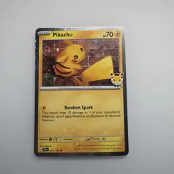 Pikachu 051/162 Stamped Promo W/ Double SWIRL - Pokemon Day 30th Anniversary - Image 2