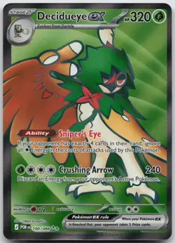 Decidueye ex 100/088 Holo Ultra Rare Perfect Order Pokemon NM/M - Image 1