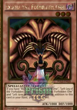 1st ed Exodia the Forbidden One gold rare PGL2-EN026 Yugioh - Image 1