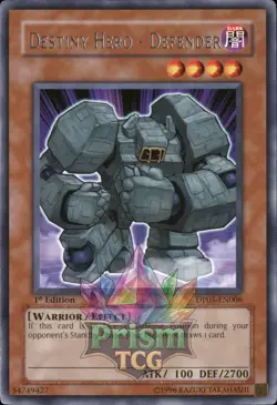 1st ed Destiny HERO - Defender rare DP05-EN006 Yugioh - Image 1