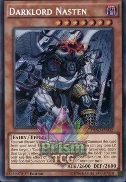 1st ed Darklord Nasten secret rare DESO-EN032 Yugioh - Image 1