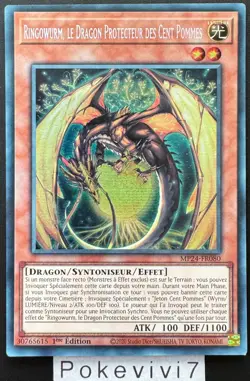 Carte YU-GI-OH! RINGOWURM, LE DRAGON PROTECTEUR DES MP24-FR080 Secret Rare NEUF - Image 1