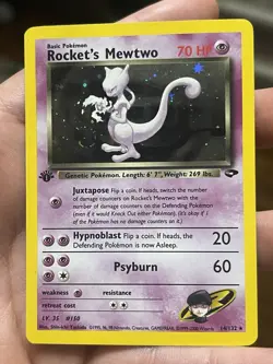 Pokemon TCG Rockets Mewtwo Gym Challenge Holo Card 14/132 1st Edition - Image 2