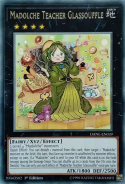 DANE-EN039 MADOLCHE TEACHER GLASSOUFFLE RARE 1ST EDITION YuGiOh CARD - Image 1