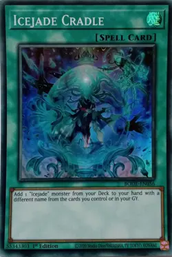 BODE-EN056 ICEJADE CRADLE SUPER RARE 1ST EDITION YuGiOh CARD - Image 1