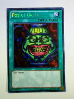 Pot Of Greed LCJW-EN061 Secret Rare 1st Edition YuGiOh Card NM - Image 1