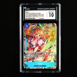 CGC 10 GEM MINT 2025 One Piece CHN Nami OP11-054 SR (Alt Art) - Image 2