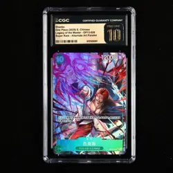 CGC 10 PRISTINE 2025 One Piece CHN Shanks OP13-028 SR (Alt Art) - Image 2