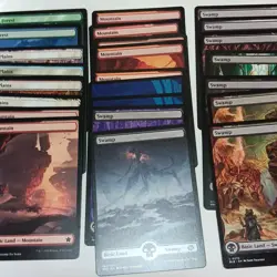 Magic The Gathering Full Art Basic Land Card Lot Of 31 Mixed Sets - Image 3