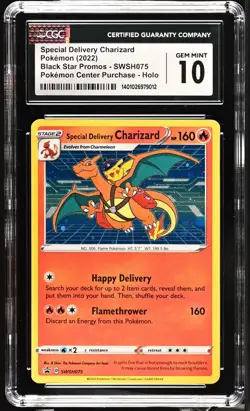 Special Delivery Charizard SWSH075 Holo - Black Star Promo Pokemon Card- CGC 10 - Image 1
