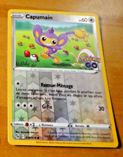 POKEMON GO FRANCAISE CARD REVERSE HOLO CARTE CAPUMAIN 056/078 FR JCC NM 2022 - Image 1