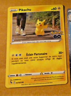 POKEMON GO FRANCAISE CARD HOLO CARTE Pikachu 027/078 PROMO FR NM 2022 - Image 1