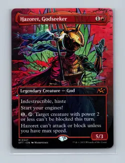 Hazoret, Godseeker (Borderless) 347 Mythic Aetherdrift Magic: The Gathering LP - Image 1