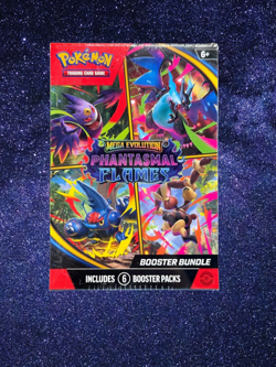 Pokemon Mega Evolution Phantasmal Flames Booster Bundle, 6 Packs, 60 Cards, - Image 1