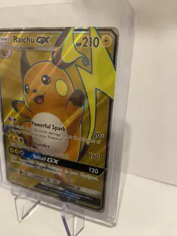 Raichu GX SM90 Sun & Moon Black Star Promo Full Art Holo Pokemon Card NM - Image 3