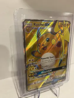 Raichu GX SM90 Sun & Moon Black Star Promo Full Art Holo Pokemon Card NM - Image 4