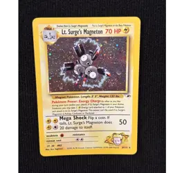 Pokemon Lt. Surge's Magneton Holo Rare Gym Heroes 8/132 Eng 2000 70 HP - Image 1