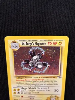 Pokemon Lt. Surge's Magneton Holo Rare Gym Heroes 8/132 Eng 2000 70 HP - Image 2