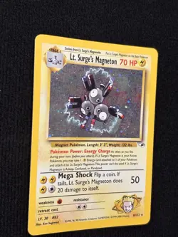 Pokemon Lt. Surge's Magneton Holo Rare Gym Heroes 8/132 Eng 2000 70 HP - Image 3