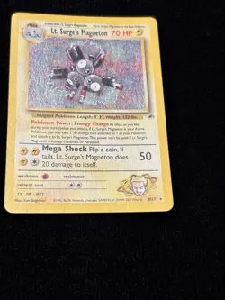 Pokemon Lt. Surge's Magneton Holo Rare Gym Heroes 8/132 Eng 2000 70 HP - Image 4