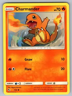 Charmander 7/68 Common Hidden Fates Pokemon Near Mint - Image 1