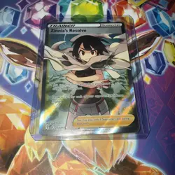 Pokemon Card Zinnia's Resolve (Full Art) Holo SWSH07: Evolving Skies 203/203 NM - Image 1