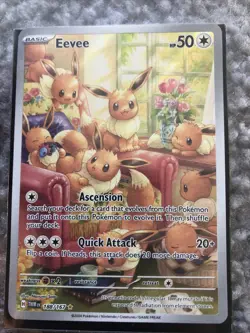 Pokemon Eevee 188/167 Twilight Masquerade Illustration Rare Holo READ - Image 1
