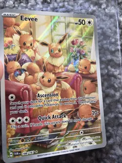 Pokemon Eevee 188/167 Twilight Masquerade Illustration Rare Holo READ - Image 2