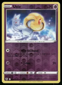 Uxie 065/189 Uncommon Astral Radiance Reverse Holo Pokemon LP - Image 1