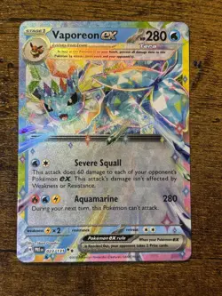Vaporeon EX 023/131 Double Rare Holo Prismatic Evolutions Pokemon TCG NM - Image 1