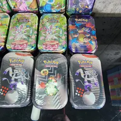 Pokemon Prismatic Tins, Mega Evolution Tins, Black Bolt White Flare Tins Bundle - Image 3