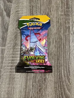 Pokemon TCG - Evolving Skies Sleeved Booster Pack Sword & Shield SEALED - Image 1
