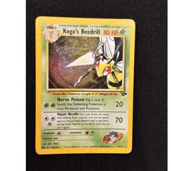 Pokemon Koga's Beedrill Holo Rare Gym Challenge 9/132 Eng 2000 Stage 2 80 HP - Image 1