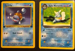 Squirtle 1st Ed Dark Wartortle Unlimited Team Rockets Pokemon - Image 1