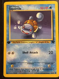 Squirtle 1st Ed Dark Wartortle Unlimited Team Rockets Pokemon - Image 2