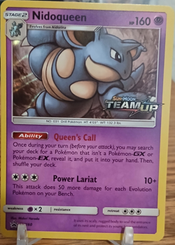 Pokemon TCG Nidoqueen SM160 Prerelease Stamp Promo Holo Stage 2 HP 160 - Image 1