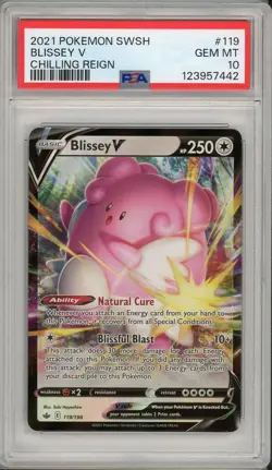 2021 Pokemon Chilling Reign Blissey V #119 PSA 10 - Image 1