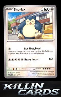 Snorlax 136/167 Uncommon SV06: Twilight Masquerade Pokemon Card NM - Image 1