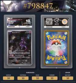 *Perfect Subgrades* Mewtwo - Pokemon 151 - 183/165 - ACE 10 - Japanese - 2023 - Image 3