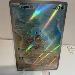 Pokemon TCG Squirtle 170/165 SV 151 Illustration Rare Holo English HP 60 - Image 1