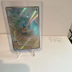 Pokemon TCG Squirtle 170/165 SV 151 Illustration Rare Holo English HP 60 - Image 3