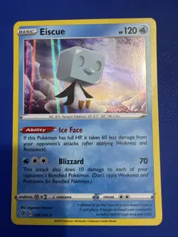 Pokemon TCG SWSH Cosmos Promo Eiscue #54/192 Rare Holo - 2020 - Image 1