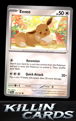 Eevee - 135/167 135/167 Common SV06: Twilight Masquerade Pokemon Card NM - Image 1