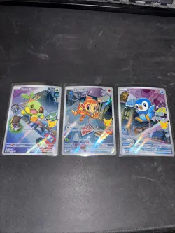 First Partner Illustration Promos (Sinnoh) Turtwig Piplup Chimchar Pokemon TCG - Image 2