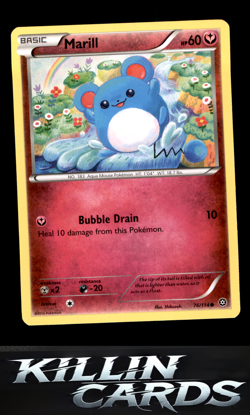 Marill 76/114 Pokemon Common XY - Steam Siege Card NM - Image 1
