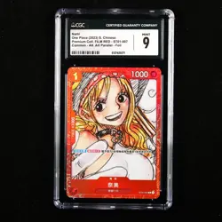 CGC 9 MINT 2023 One Piece CHN Nami ST01-007 C (Alt Art) - Image 1